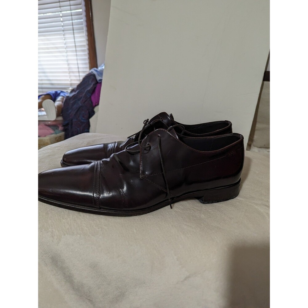 Men's Hugo Boss Dk Brn Leather dress shoes sz 9